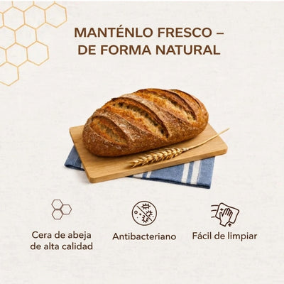 Bolsas Venasta Premium de cera de abeja y algodón 100 % — Lavables, para una conservación natural