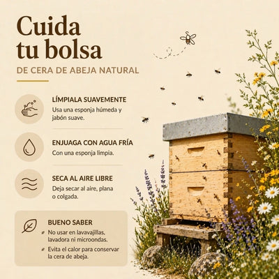 Bolsas Venasta Premium de cera de abeja y algodón 100 % — Lavables, para una conservación natural