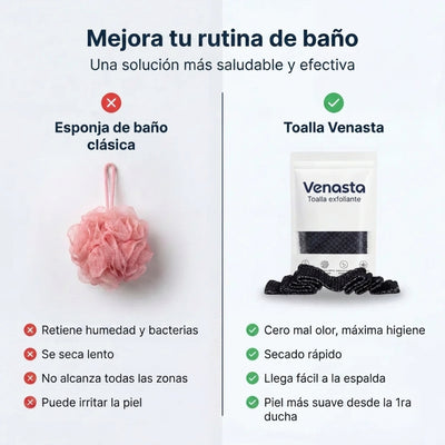 Toalla exfoliante de ducha Venasta